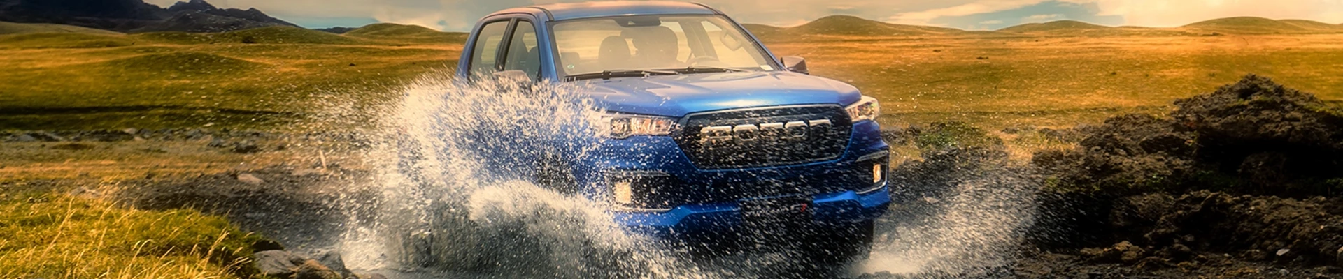 Contact - Image of blue foton double cab